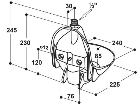 SUEVIA Tränkebecken 10P von Kerbl für Kälber und Pferde Kunststoff-Tränke
